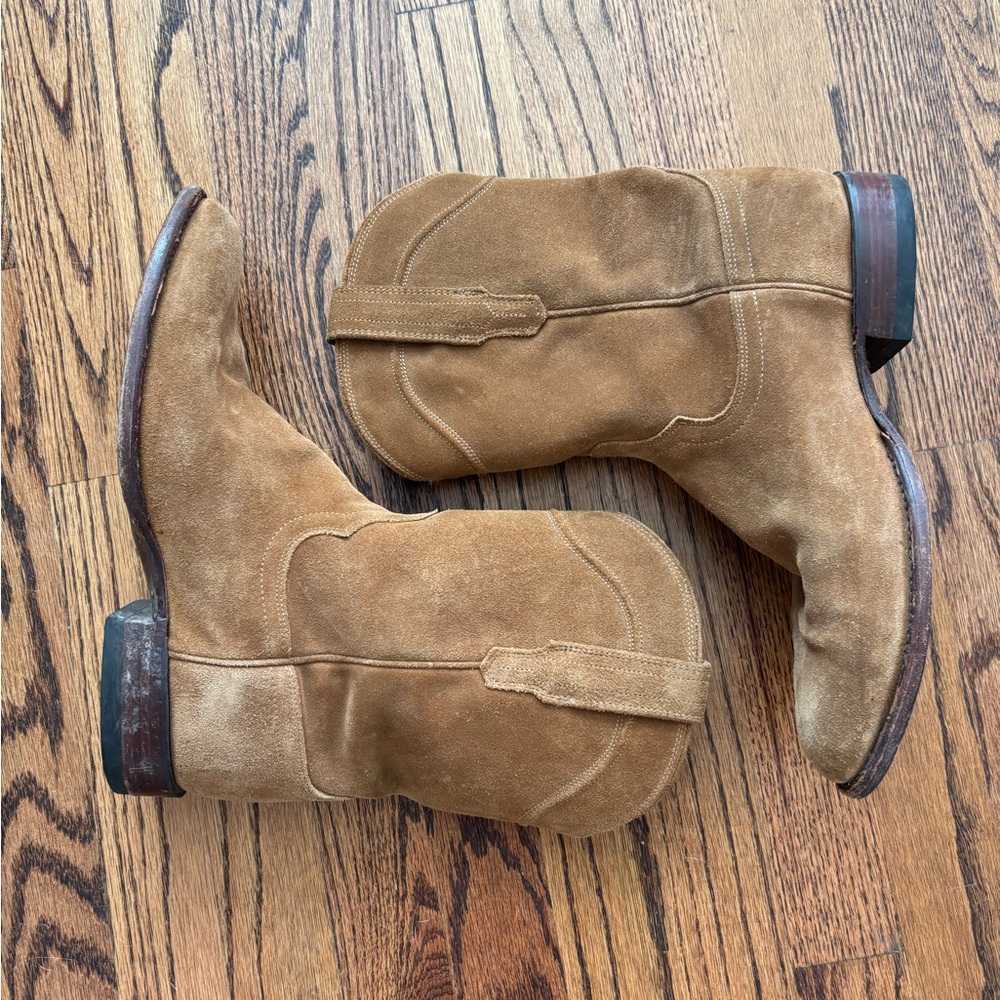 Men's Tecovas suede ropers. Good condition. 9.5.